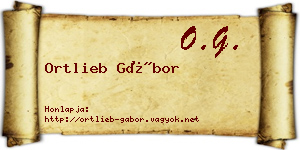 Ortlieb Gábor névjegykártya